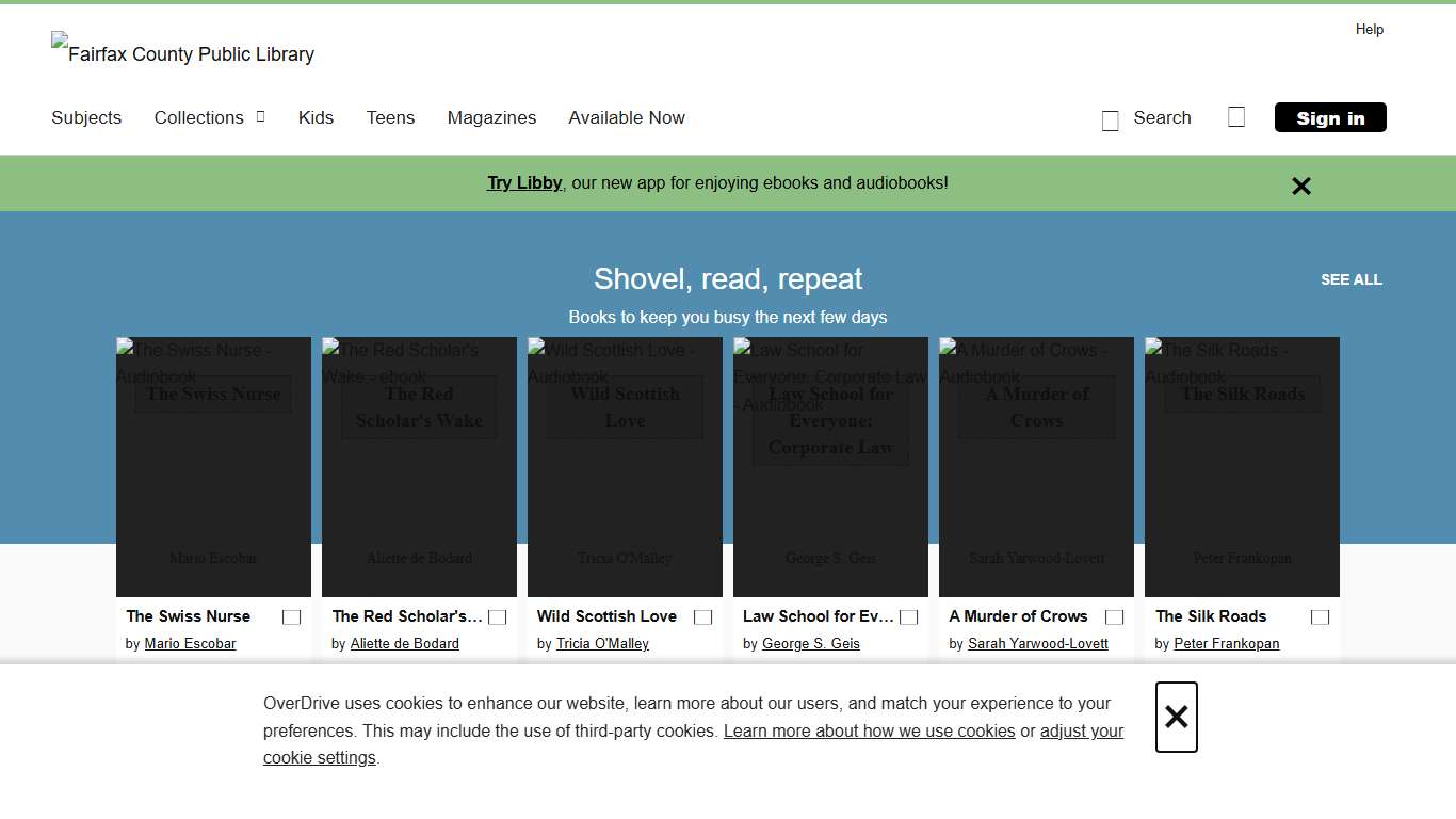 Fairfax County Public Library - OverDrive