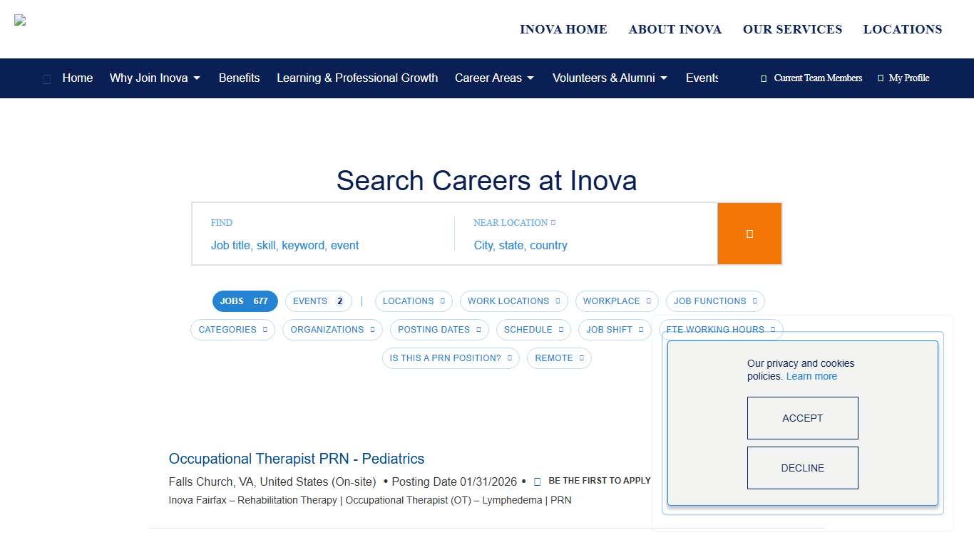 Search Jobs - Inova Careers