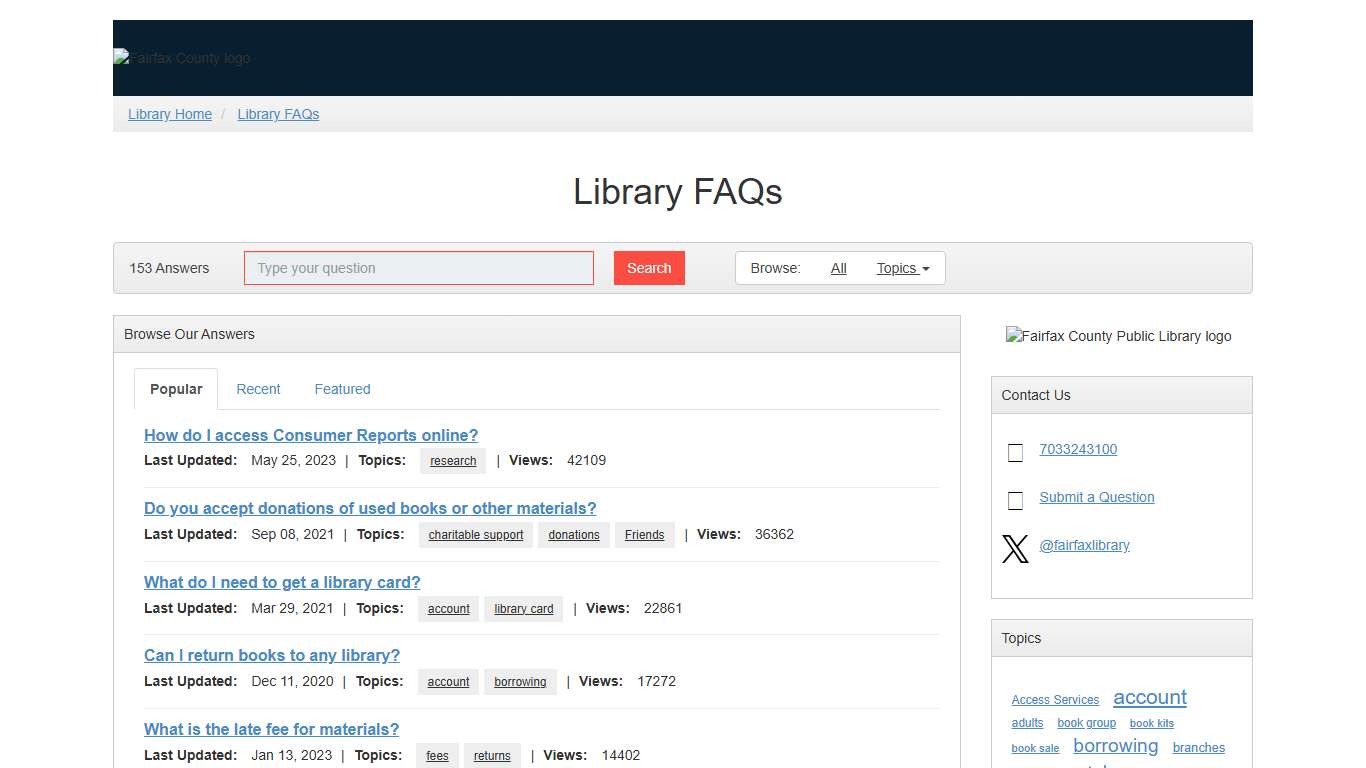 Library FAQs - Library FAQs